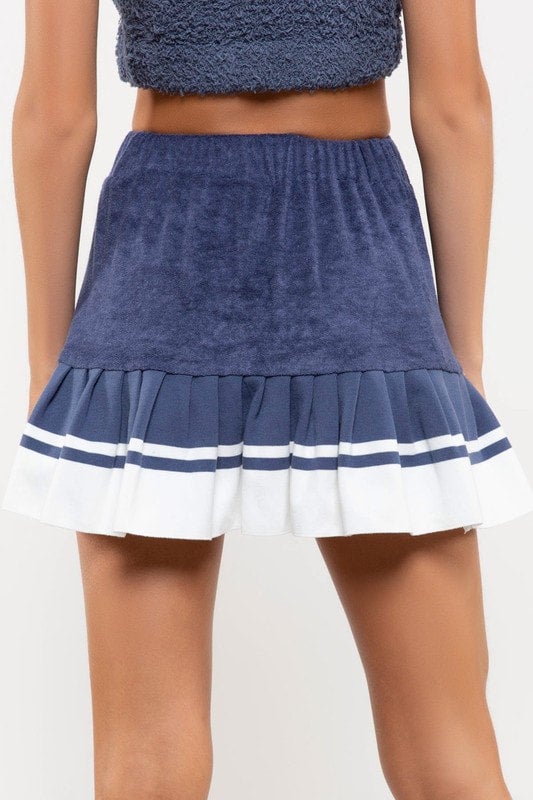 Varsity Terry Cloth Mini Skirt 16